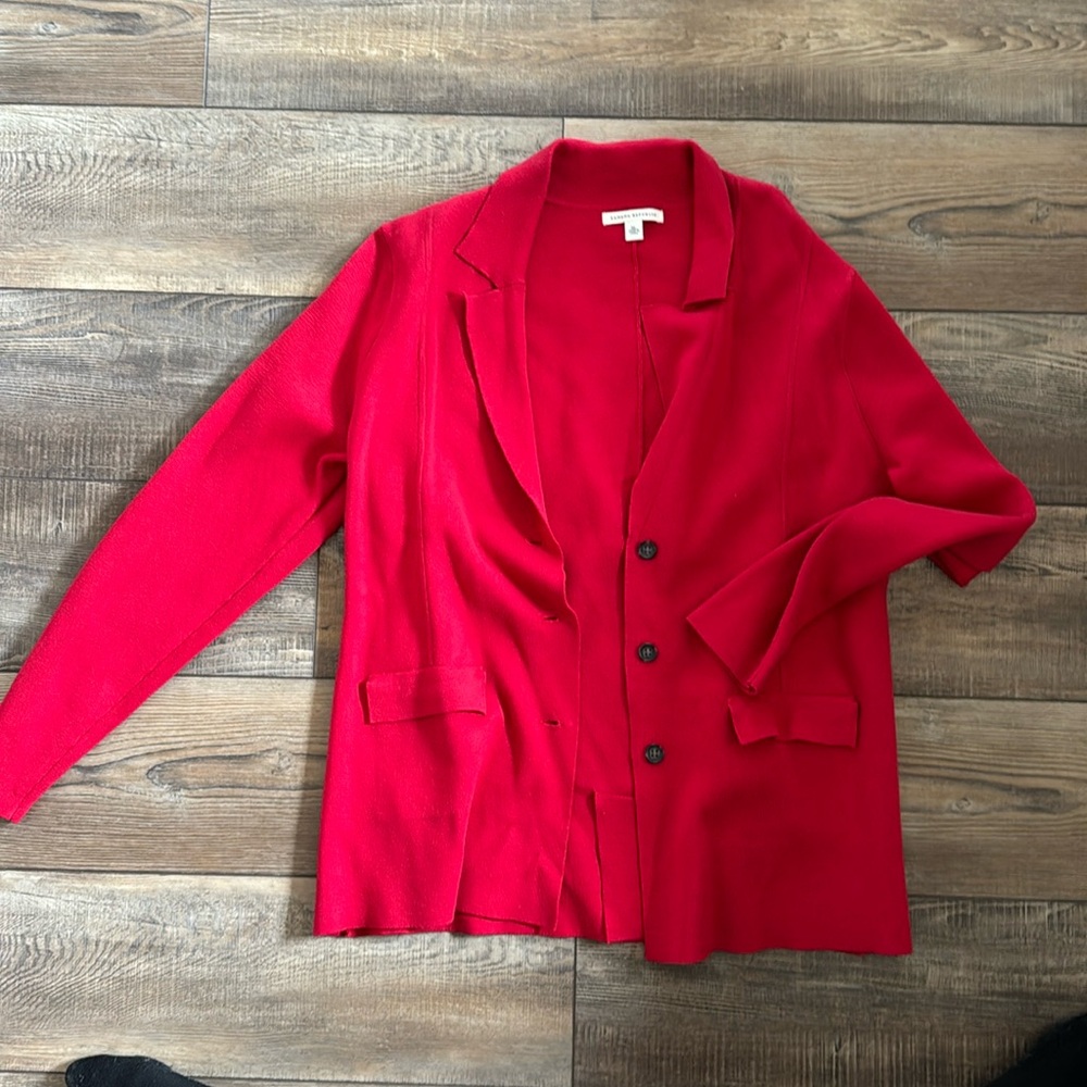 Red banana republic sweater blazer